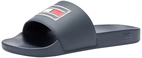 Tommy Hilfiger Herren Badeschuhe Pool Slide Badelatschen, Blau (Desert Sky), 40 von Tommy Hilfiger