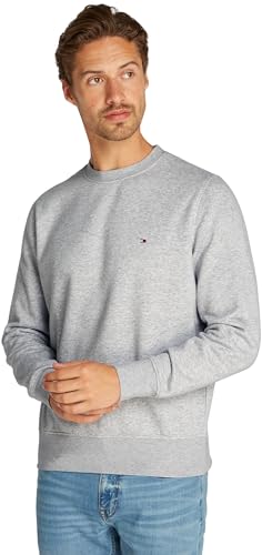 Tommy Hilfiger Herren Flag Logo MW0MW32735 Sweatshirts, Grau (Light Grey Heather), XXL von Tommy Hilfiger