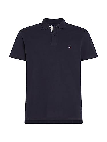 Tommy Hilfiger Herren Flag Under Placket REG Polo MW0MW31684 Langarm T-Shirt, Blau (Desert Sky), 3XL von Tommy Hilfiger