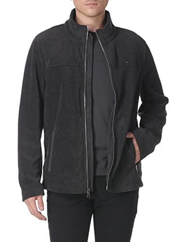 Tommy Hilfiger Herren Fleecejacke mit Reißverschluss vorne - grau - 3X Hoch von Tommy Hilfiger