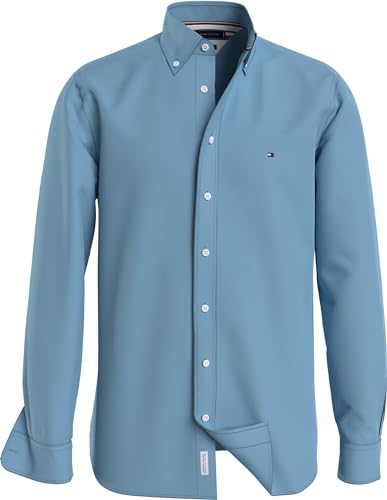 Tommy Hilfiger Herren Flex Poplin Rf Mw0Mw30934 L/S Shirt, Blue (Sleepy Blue), M von Tommy Hilfiger
