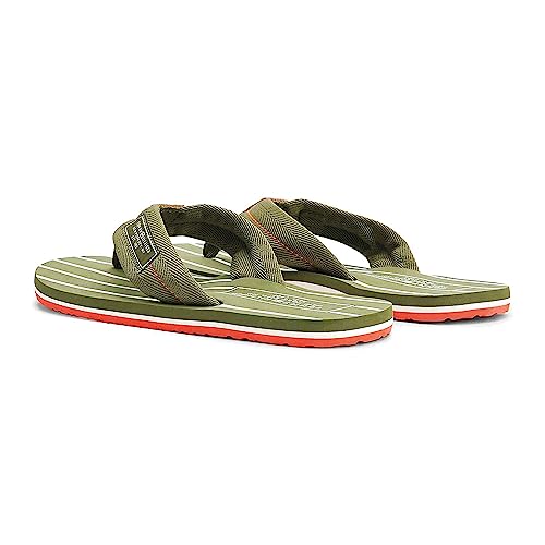 Tommy Hilfiger Herren Flip Flops Patch Beach Sandal Badeschuhe, Grün (Mentor Green), 40 EU von Tommy Hilfiger