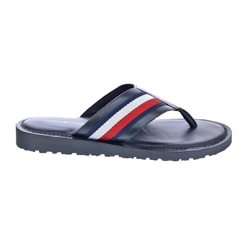 Tommy Hilfiger Herren Flip Flops Toe Sandal Badeschuhe, Schwarz (Black), 43 von Tommy Hilfiger