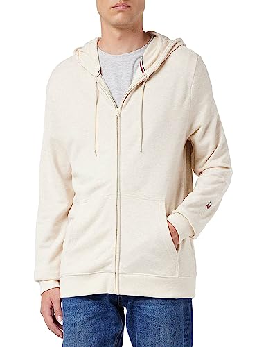 Tommy Hilfiger Herren Fz Hoodie HWK UM0UM02625 Schwere Jacken mit durchgehendem Reißverschluss, Beige (Heathered Oat), M von Tommy Hilfiger