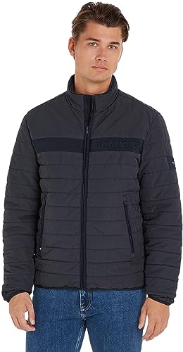 Tommy Hilfiger Herren Jacke Padded Jacket Übergangsjacke, Blau (Desert Sky), L von Tommy Hilfiger