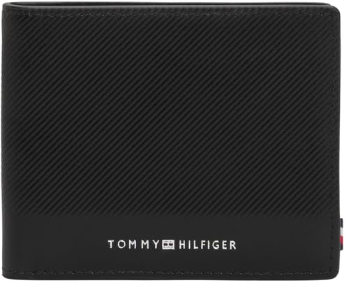 Tommy Hilfiger Herren Geldbeutel Foundation Mini Wallet aus Leder, Schwarz (Black), Einheitsgröße von Tommy Hilfiger