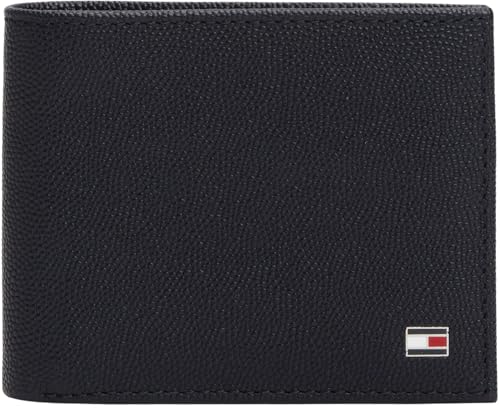 Tommy Hilfiger Herren Geldbeutel Mini Wallet Genarbtes Finish, Blau (Space Blue), Einheitsgröße von Tommy Hilfiger