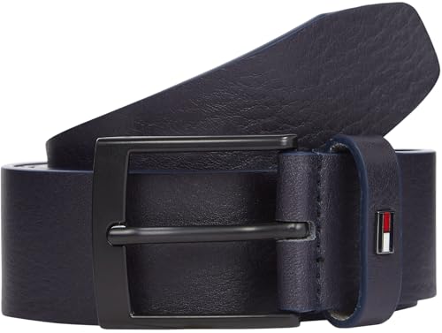 Tommy Hilfiger Herren Gürtel Adan 3,5 cm Ledergürtel, Blau (Space Blue), 100 cm von Tommy Hilfiger