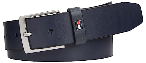 Tommy Hilfiger Herren Gürtel Adan 3,5 cm Ledergürtel, Blau (Space Blue), 80 von Tommy Hilfiger