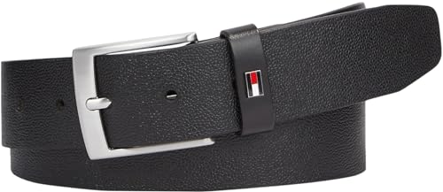 Tommy Hilfiger Herren Gürtel Adan 3.5 Seasonal Texture aus Leder, Schwarz (Black), 90 cm von Tommy Hilfiger