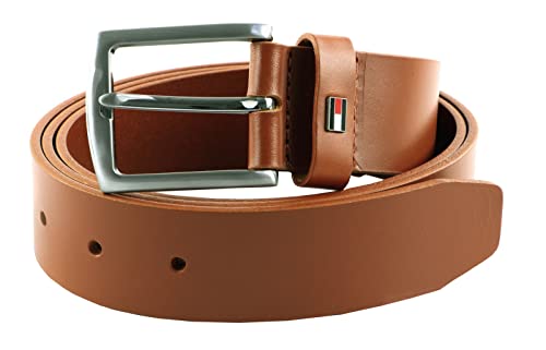 Tommy Hilfiger Herren Gürtel Denton 3.5 Ledergürtel, Braun (Cognac), 90 von Tommy Hilfiger