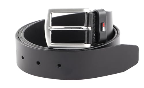Tommy Hilfiger Herren Gürtel Denton 3.5 Ledergürtel, Schwarz (Black), 80 von Tommy Hilfiger