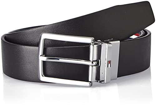 Tommy Hilfiger Herren Gürtel Denton Reversible 3.5 aus Leder, Black/Corporate, 95 cm von Tommy Hilfiger