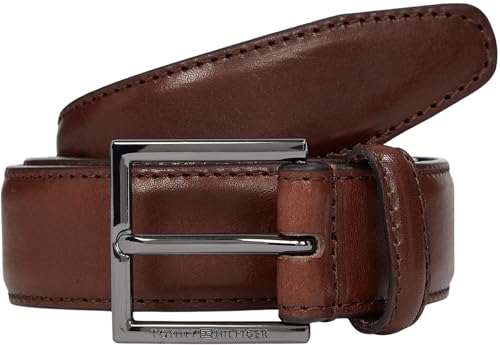 Tommy Hilfiger Herren Gürtel Hudson Leather 3,0 cm Ledergürtel, Braun (Coffee Bean), 100 cm von Tommy Hilfiger