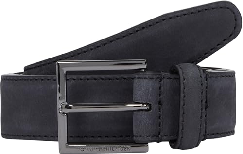 Tommy Hilfiger Herren Gürtel Hudson Nubuck 3,0 cm Ledergürtel, Schwarz (Black), 105 cm von Tommy Hilfiger