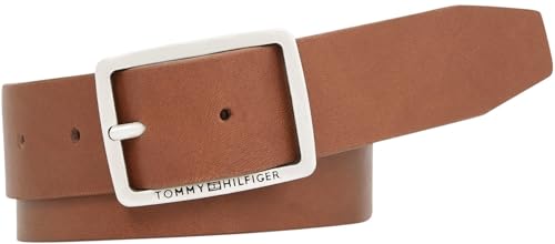 Tommy Hilfiger Herren Gürtel Jeans Buckle 3.5 Ledergürtel, Braun (Tan), 115 cm von Tommy Hilfiger