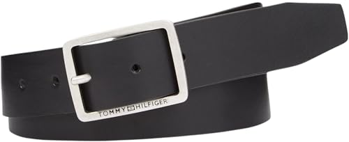 Tommy Hilfiger Herren Gürtel Jeans Buckle 3.5 Ledergürtel, Schwarz (Black), 100 cm von Tommy Hilfiger