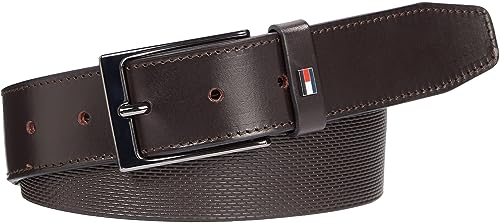 Tommy Hilfiger Herren Gürtel Layton 3,5 cm Ledergürtel, Braun (Testa Di Moro), 110 von Tommy Hilfiger