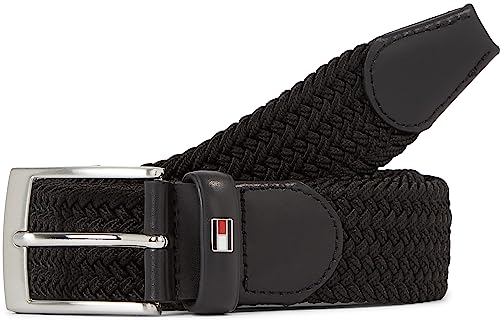 Tommy Hilfiger Herren Gürtel New Adan Belt 3.5 Stoffgürtel, Schwarz (Black), 105 von Tommy Hilfiger