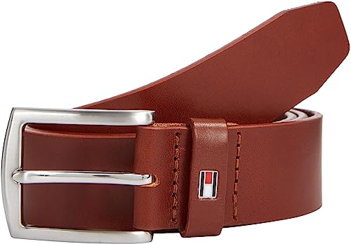 Tommy Hilfiger Herren Gürtel New Denton 3,5 cm Belt Ledergürtel, Braun (Dark Tan), 100 cm von Tommy Hilfiger