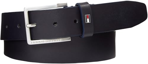 Tommy Hilfiger Herren Gürtel Oliver 3.5 Ledergürtel, Mehrfarbig (Space Blue), 90 von Tommy Hilfiger