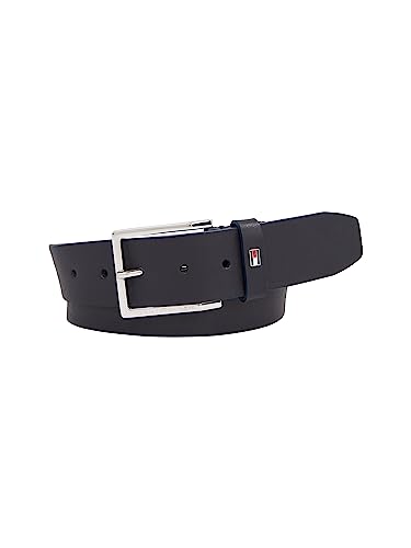 Tommy Hilfiger Herren Gürtel Oliver 4,0 cm Ext Ledergürtel, Blau (Space Blue), 80 von Tommy Hilfiger