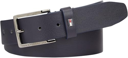 Tommy Hilfiger Herren Gürtel Oliver Ledergürtel, Blau (Space Blue), 105 cm von Tommy Hilfiger