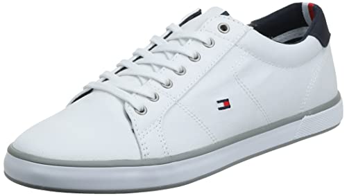 Tommy Hilfiger Herren Vulcanized Sneaker Schuhe, Weiß (White), 39 von Tommy Hilfiger