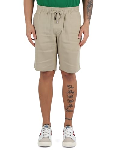Tommy Hilfiger Herren Harlem Po Linen Mw0Mw37804 Chino-Shorts, Khaki (Sandalwood), 40W von Tommy Hilfiger