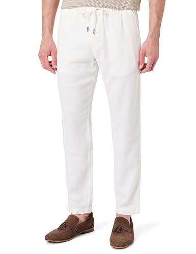 Tommy Hilfiger Herren Harlem Sorona Linen Mw0Mw38801 Chino, White (Ivory Silk), 36W / 34L von Tommy Hilfiger