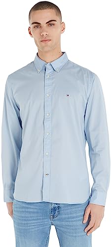 Tommy Hilfiger CORE FLEX POPLIN RF SHIRT Freizeithemden Herren, Blau (Calm Blue), XS von Tommy Hilfiger