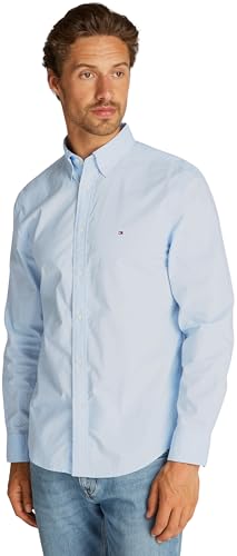 Tommy Hilfiger Herren Hemd Flex Poplin Polka Dot Regular Fit, Blau (Sweet Blue / White Dot), M von Tommy Hilfiger