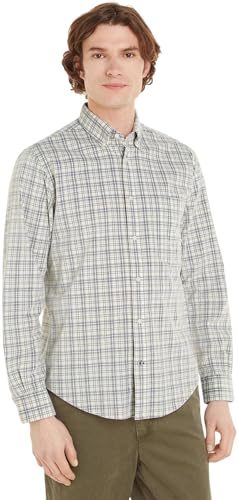 Tommy Hilfiger Herren Hemd Langarm, Mehrfarbig (Ecru / Multi), XS von Tommy Hilfiger