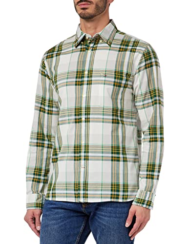 Tommy Hilfiger Herren Hemd Natural Soft Check Langarm , Grün (Prep Green/Multi), S von Tommy Hilfiger