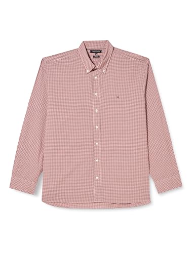 Tommy Hilfiger Herren Hemd Natural Soft Langarm, Mehrfarbig (Dark Magma/Optic White), 3XL von Tommy Hilfiger