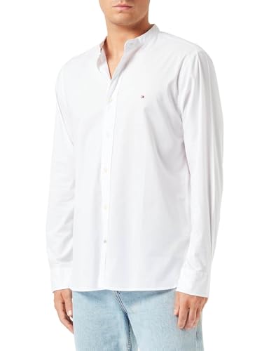 Tommy Hilfiger Herren Natural Soft Flex Mao Rf Shirt Freizeithemden, Weiß, L von Tommy Hilfiger