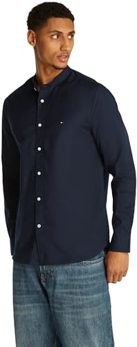 Tommy Hilfiger Herren Hemd Regular Fit Langarm, Blau (Desert Sky), S von Tommy Hilfiger