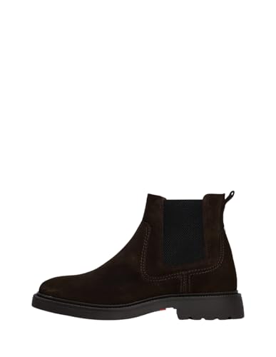 Tommy Hilfiger Herren Chelsea Boots Comfort Elegant, Braun (Dark Coffee), 46 von Tommy Hilfiger