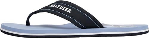 Tommy Hilfiger Herren Flip Flops Padded Beach Sandal Zehentrenner, Blau (Brisk Blue), 43 von Tommy Hilfiger