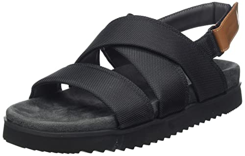 Tommy Hilfiger Herren Sandalen Mix Strappy Sommer, Schwarz (Black), 42 von Tommy Hilfiger