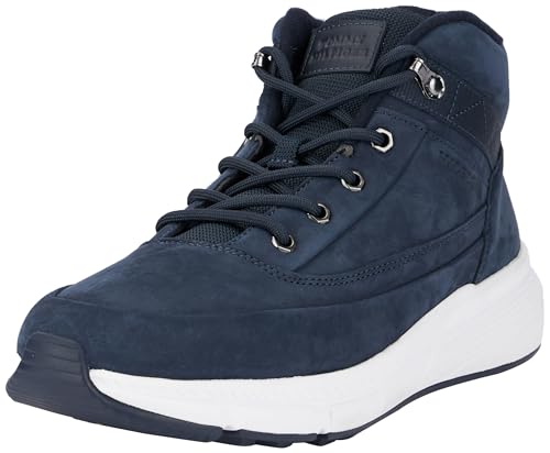 Tommy Hilfiger Herren Mid Boot Stiefel Warm Nubuck Hybrid aus Leder, Blau (Desert Sky), 42 von Tommy Hilfiger