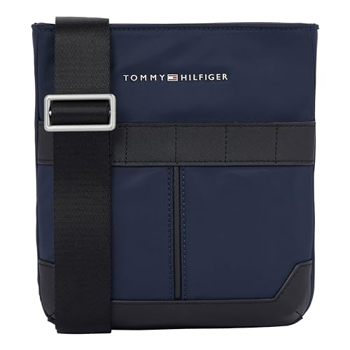 Tommy Hilfiger Herren Umhängetasche TH Elevated Nylon Mini Crossover Klein, Blau (Space Blue), Einheitsgröße von Tommy Hilfiger