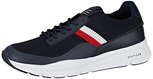 Tommy Hilfiger Herren Runner Sneaker Premium Lightweight Runner Knit Sportschuhe, Blau (Desert Sky), 40 EU von Tommy Hilfiger