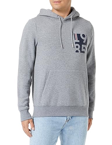 Tommy Hilfiger Herren Hoddy Kurzarm Rundhalsausschnitt, Grau (Medium Grey Heather), XL von Tommy Hilfiger