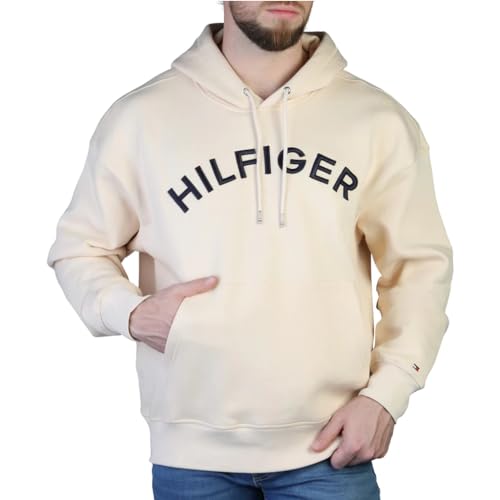 Tommy Hilfiger Herren Hoodie Arched beige (27) M von Tommy Hilfiger