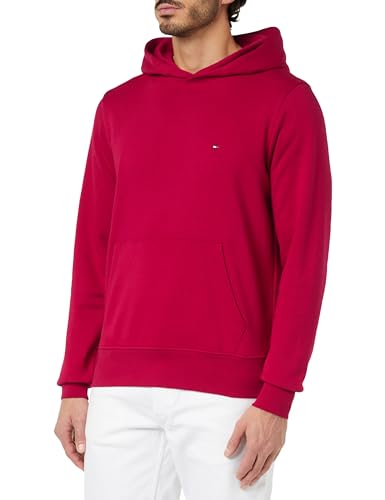 Tommy Hilfiger Herren Hoodie Flag Logo mit Kapuze, Rot (Royal Berry), XL von Tommy Hilfiger