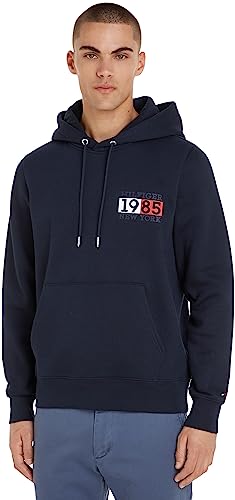 Tommy Hilfiger Herren Hoodie New York Flag mit Kapuze, Blau (Desert Sky), L von Tommy Hilfiger