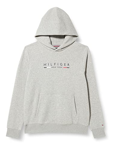 Tommy Hilfiger Herren Hoodie New York Hoody mit Kapuze, Grau (Light Grey Heather), S von Tommy Hilfiger