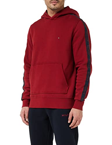 Tommy Hilfiger Herren Hoodie Prep Tape mit Kapuze, Rot (Regatta Red), S von Tommy Hilfiger