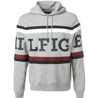 Tommy Hilfiger Herren Hoodie grau Baumwolle Logo und Motiv von Tommy Hilfiger